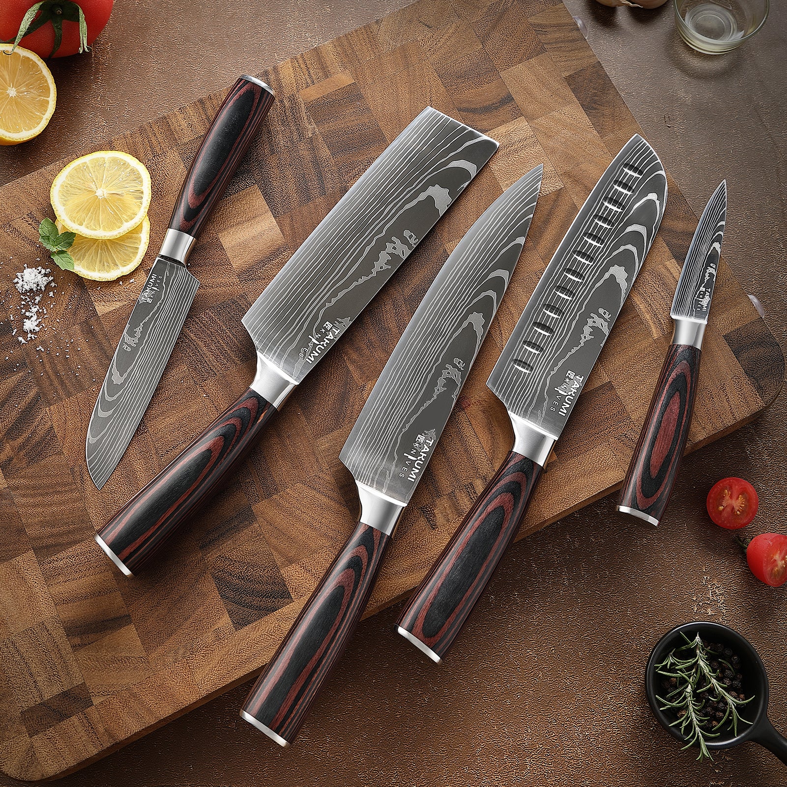 SHARP CARBON STEEL HIGH END JAPANESE CHEF KITCHEN KNIFE SET